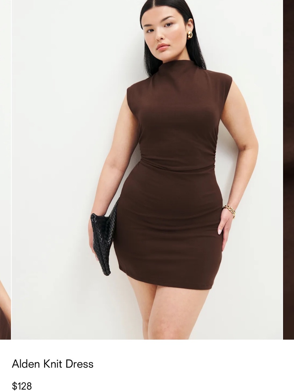 Reformation Alden Knit Dress - Cafe